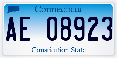CT license plate AE08923