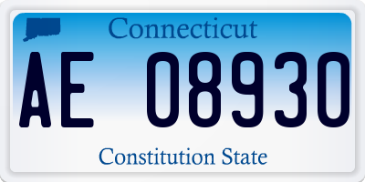 CT license plate AE08930