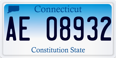 CT license plate AE08932