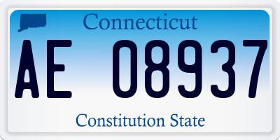 CT license plate AE08937