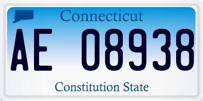 CT license plate AE08938