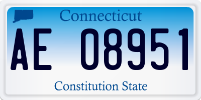 CT license plate AE08951