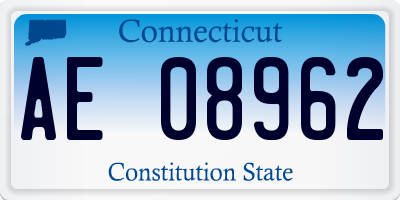 CT license plate AE08962