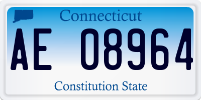 CT license plate AE08964