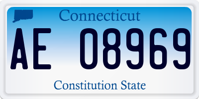 CT license plate AE08969