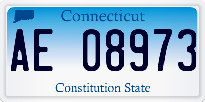 CT license plate AE08973