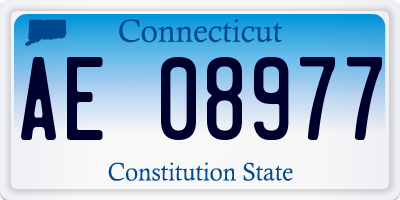 CT license plate AE08977