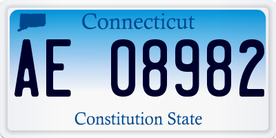 CT license plate AE08982