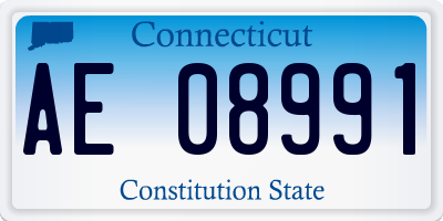 CT license plate AE08991