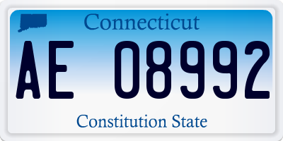 CT license plate AE08992