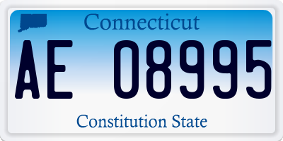 CT license plate AE08995