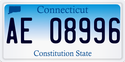 CT license plate AE08996