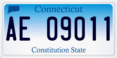 CT license plate AE09011