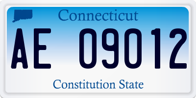 CT license plate AE09012