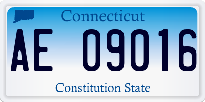 CT license plate AE09016