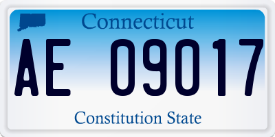 CT license plate AE09017