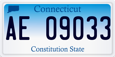 CT license plate AE09033