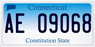 CT license plate AE09068