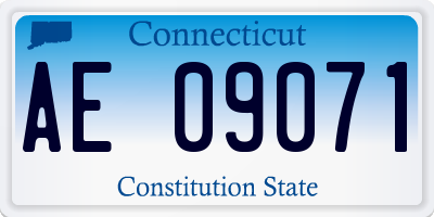 CT license plate AE09071
