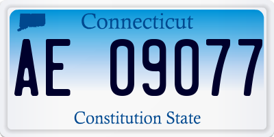 CT license plate AE09077