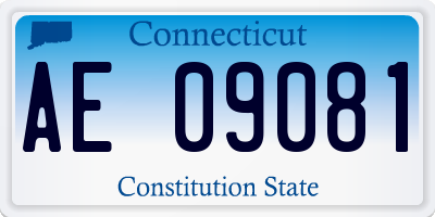 CT license plate AE09081