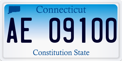 CT license plate AE09100