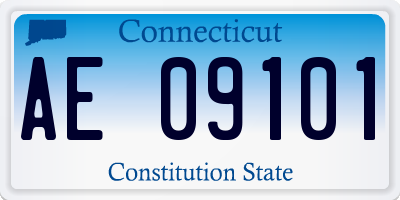 CT license plate AE09101