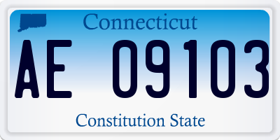 CT license plate AE09103