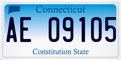 CT license plate AE09105