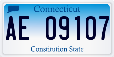 CT license plate AE09107