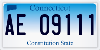 CT license plate AE09111
