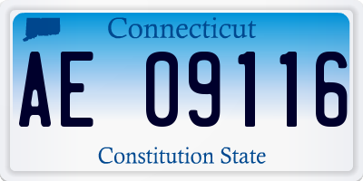 CT license plate AE09116