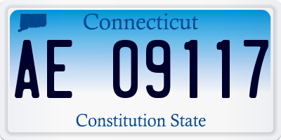 CT license plate AE09117