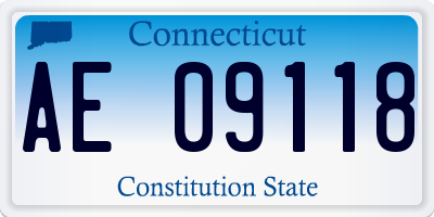 CT license plate AE09118