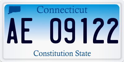 CT license plate AE09122