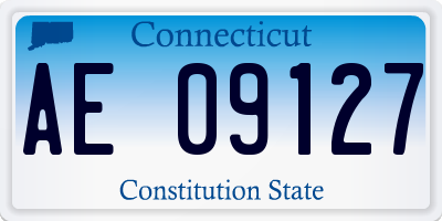 CT license plate AE09127