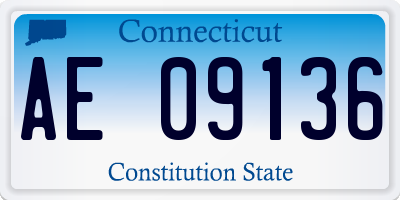CT license plate AE09136