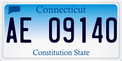 CT license plate AE09140