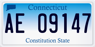CT license plate AE09147