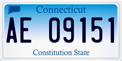 CT license plate AE09151