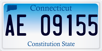 CT license plate AE09155