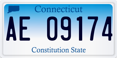 CT license plate AE09174