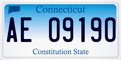 CT license plate AE09190