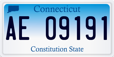 CT license plate AE09191