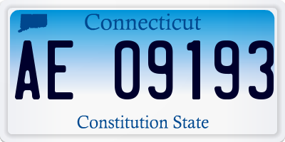 CT license plate AE09193