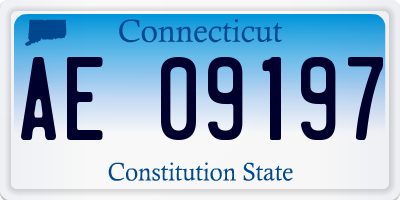CT license plate AE09197