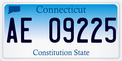 CT license plate AE09225