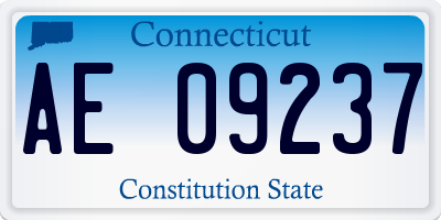 CT license plate AE09237
