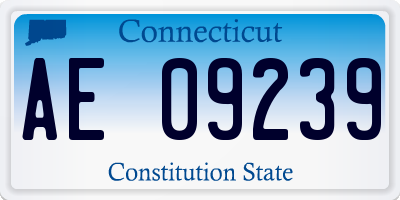 CT license plate AE09239
