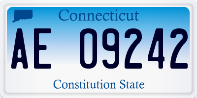 CT license plate AE09242